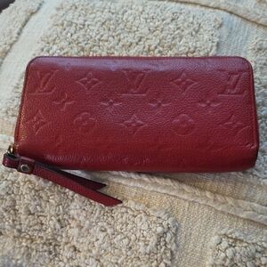 Louis Vuitton Emprient Red Long Wallet